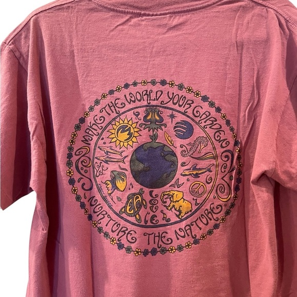 Earth Alert Puerto Rico Women’s Short Sleeve Pink T Shirt Size: Large - Picture 3 of 5